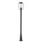 Z-Lite Sheridan 1 Light Outdoor Post Mounted Fixture, Black And Seedy 594PHBR-519P-BK - alternate 5